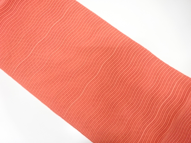 JAPANESE NAGOYA OBI FOR SUMMER / TSUZURE / WOVEN WAVY STRIPE
