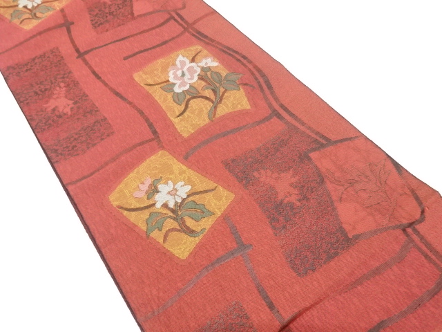 SALE!! JAPANESE NAGOYA OBI / WOVEN ABSTRACT SHIKISHI PATTERN