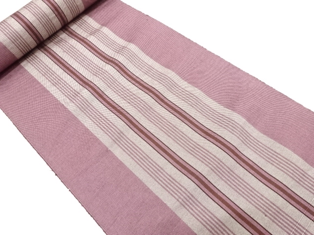 SALE!! JAPANESE KIMONO / ANTIQUE BOLT FOR HASSUN OBI / WOVEN STRIPE