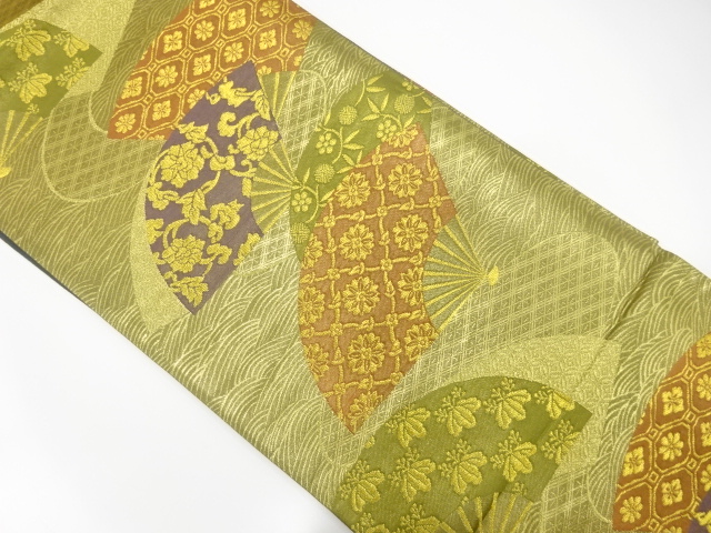 SALE!! JAPANESE FUKURO OBI / WOVEN FLOWER ARABESQUE