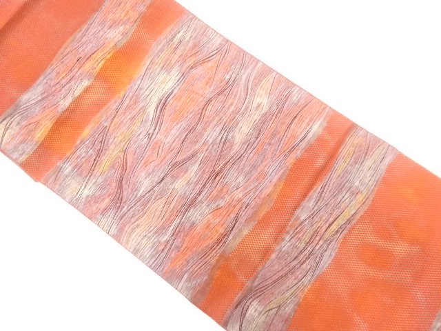 SALE!! JAPANESE FUKURO OBI / WOVEN WAVY STRIPE