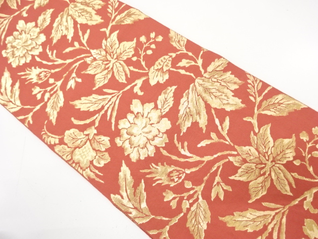 SALE!! JAPANESE KIMONO / ANTIQUE FUKURO OBI / SILK / WOVEN FLORAL SARASA