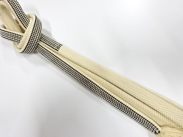 正絹　撚り房　手組帯締め