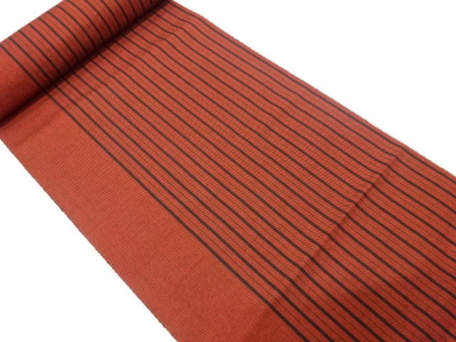SALE!! JAPANESE KIMONO / ANTIQUE BOLT FOR HASSUN OBI / WOVEN STRPE