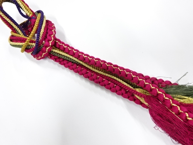 正絹　手組帯締め