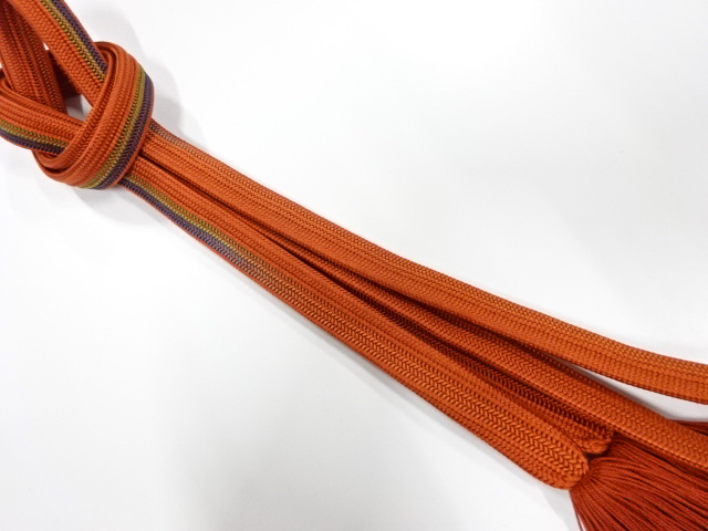 正絹　撚り房　手組帯締め