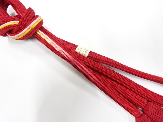 未使用品　正絹　撚り房　手組帯締め