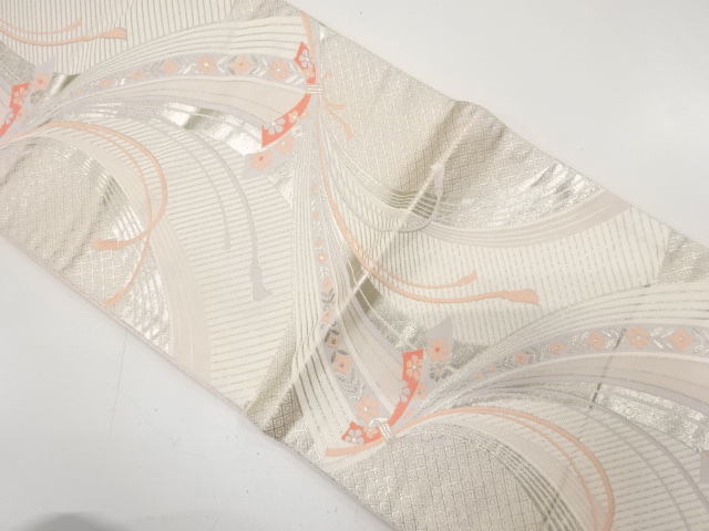 SALE!! JAPANESE FUKURO OBI / UNUSED / WOVEN NOSHI PATTERN(NON-TAILORED)