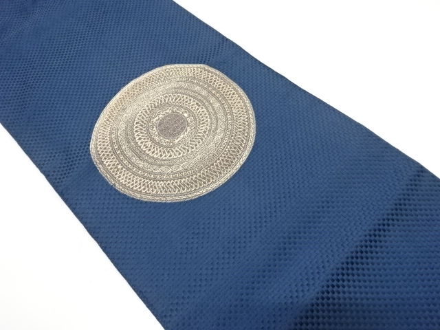 鏡裏模様織り出し　名古屋帯