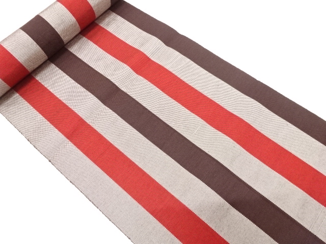 SALE!! JAPANESE KIMONO / ANTIQUE BOLT FOR HASSUN OBI / WOVEN STRIPE