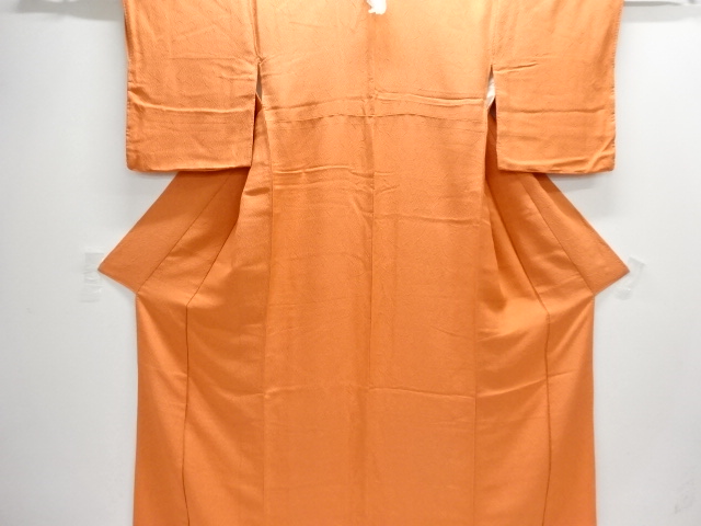 抽象模様織り出し一つ紋色無地着物