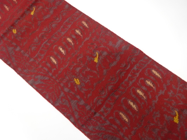 JAPANESE KIMONO / ANTIQUE NAGOYA OBI / WOVEN FLORAL SARASA