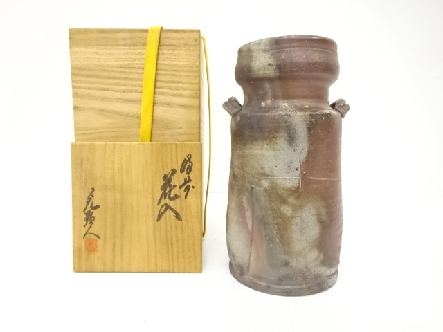 SALE!! JAPANESE TEA CEREMONY / BIZEN WARE HANAIRE FLOWER VASE / ARTISAN WORK