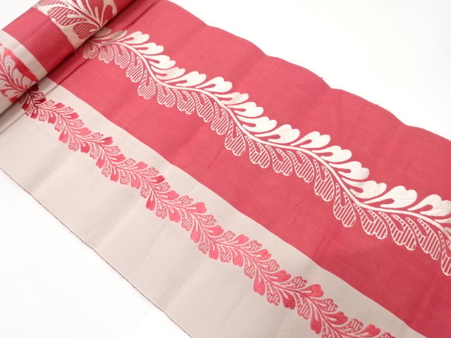 SALE!! JAPANESE KIMONO / ANTIQUE BOLT FOR HASSUN OBI / WOVEN DOKKOFUJI PATTERN