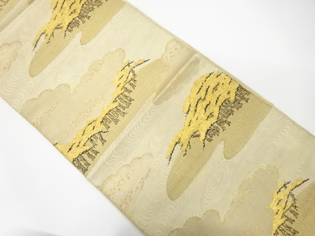 SALE!! JAPANESE KIMONO / ANTIQUE FUKURO OBI / SILK / WOVEN PINE