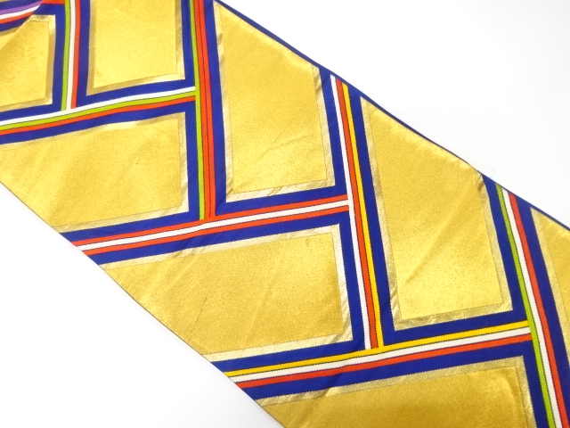 SALE!! JAPANESE KIMONO / ANTIQUE FUKURO OBI / SILK / WOVEN FENCE