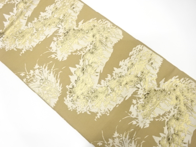 SALE!! JAPANESE KIMONO / ANTIQUE FUKURO OBI / SILK / WOVEN TREES