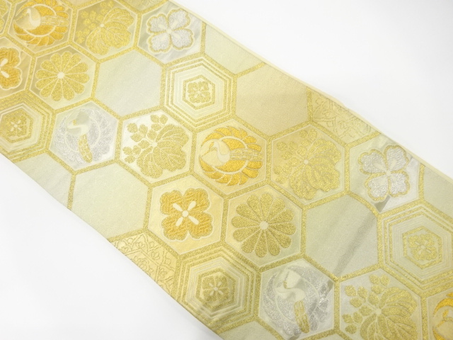 SALE!! JAPANESE KIMONO / ANTIQUE FUKURO OBI / SILK / WOVEN KIKKO