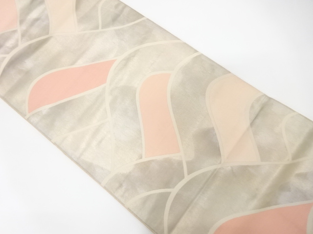 SALE!! JAPANESE KIMONO / ANTIQUE FUKURO OBI / SILK / WOVEN MOUNTAINS