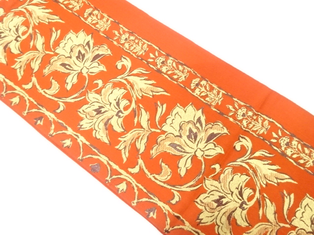 SALE!! JAPANESE KIMONO / ANTIQUE FUKURO OBI / SILK / WOVEN CHINESE FLOWER