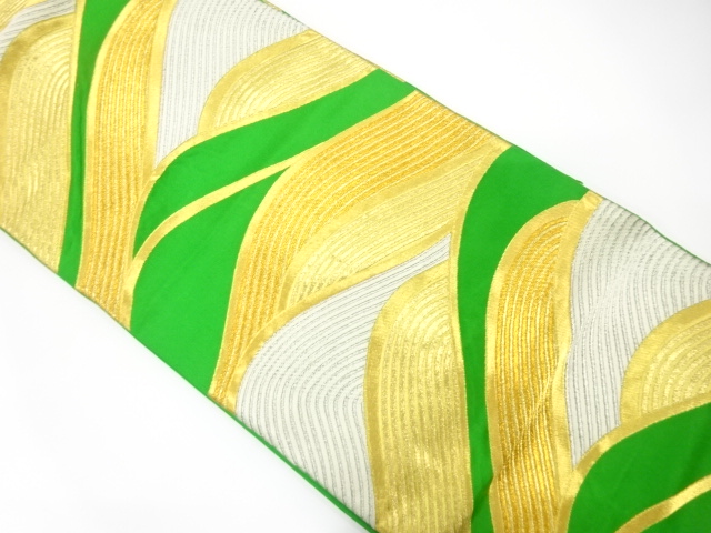 SALE!! JAPANESE KIMONO / ANTIQUE FUKURO OBI / SILK / WOVEN MOUNTAINS