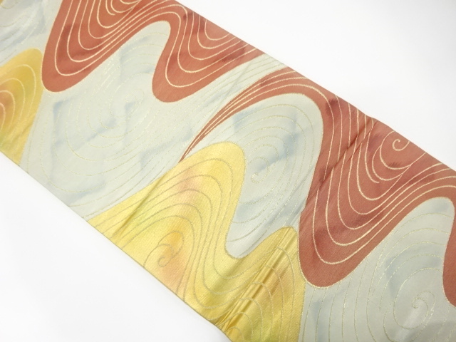 SALE!! JAPANESE KIMONO / ANTIQUE FUKURO OBI / SILK / WOVEN STREAM