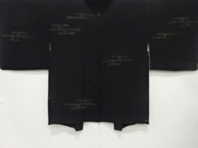 JAPANESE ANTIQUE HAORI / TAISHO ROMAN STYLE / SILK / WOVEN EGASUMI