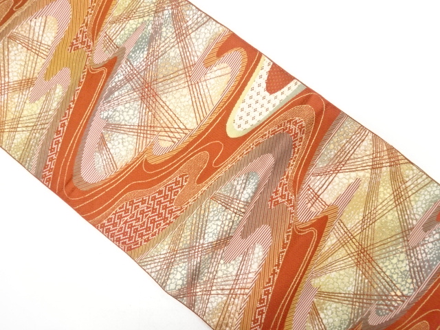 SALE!! JAPANESE KIMONO / ANTIQUE NAGOYA OBI / SILK / WOVEN STREAM