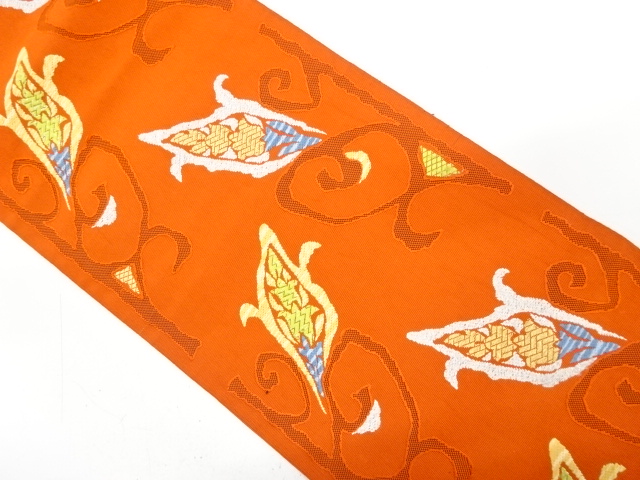 SALE!! JAPANESE KIMONO / ANTIQUE NAGOYA OBI / SILK / TSUZURE / WOVEN FLORAL ARABESQUE