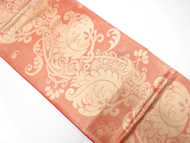 SALE!! JAPANESE KIMONO / ANTIQUE FUKURO OBI / SILK / WOVEN FLORAL SARASA