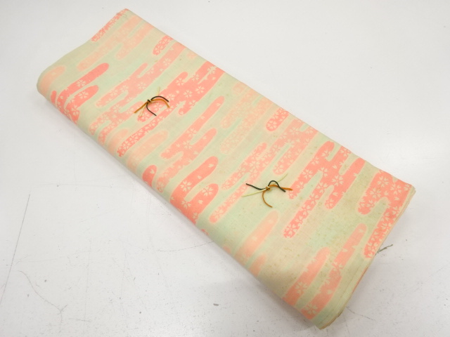 SALE!! JAPANESE KIMONO / ANTIQUE BOLT FOR JUBAN / EGASUMI & SAKURA