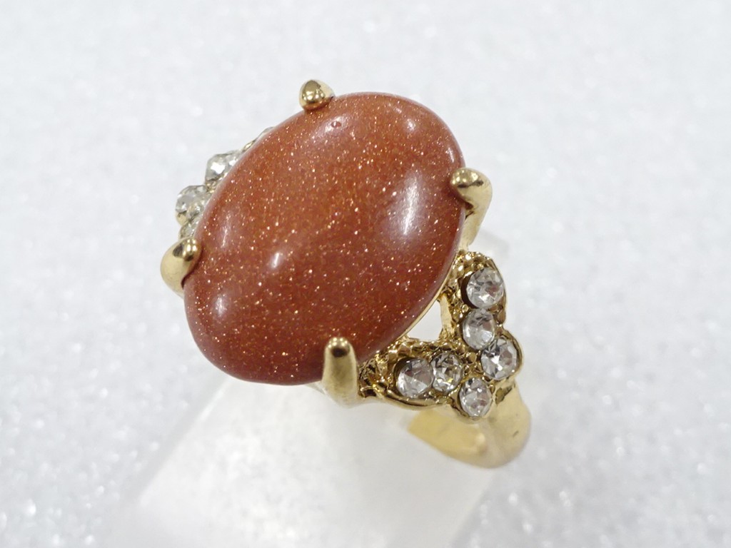 SALE!! NATURAL STONE FASHION RING / JP SIZE 14