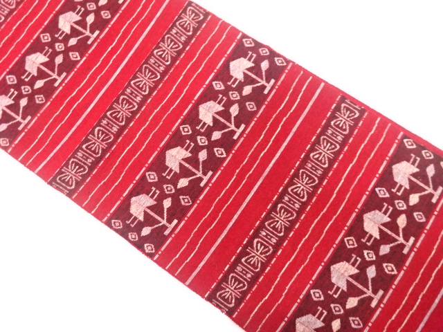 SALE!! JAPANESE KIMONO / ANTIQUE NAGOYA OBI / SILK / WOVEN FLORAL SARASA