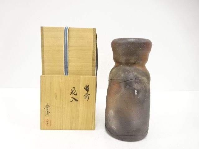 SALE!! JAPANESE TEA CEREMONY / BIZEN WARE HANAIRE FLOWER VASE / ARTISAN WORK