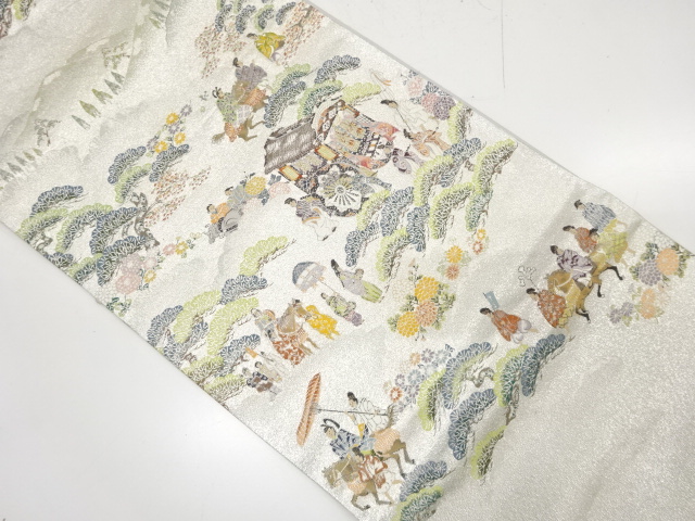 SALE!! JAPANESE FUKURO OBI / WOVEN SCENERY IN THE PAST