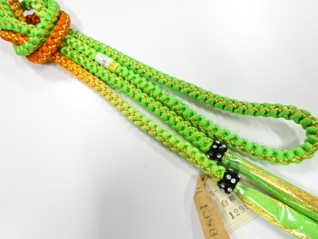 SALE!! JAPANESE KIMONO / UNUSED HAND-TIED OBIJIME