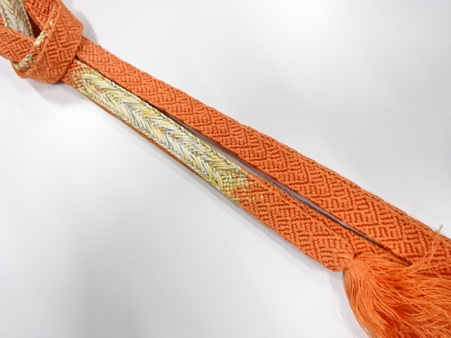 SALE!! JAPANESE KIMONO / HAND-TIED OBIJIME