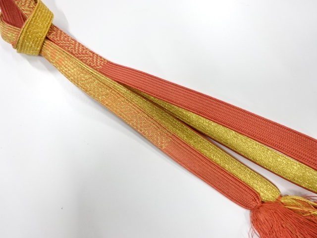 SALE!! JAPANESE KIMONO / HAND-TIED OBIJIME