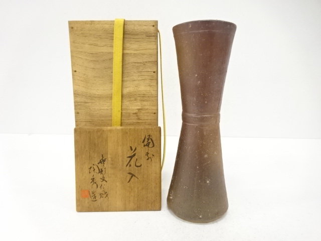 SALE!! JAPANESE TEA CEREMONY / BIZEN WARE HANAIRE FLOWER VASE / ARTISAN WORK