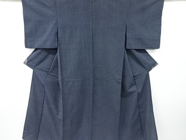 アンティーク　絣柄織り出し本塩沢単衣着物