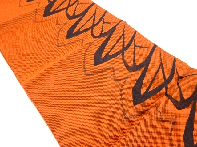 SALE!! JAPANESE KIMONO / ANTIQUE NAGOYA OBI / SILK / WOVEN LEAVES