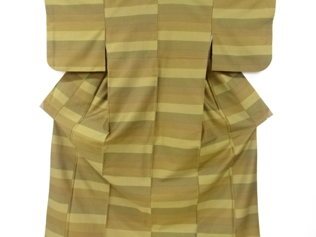 SALE!! JAPANESE KIMONO / VINTAGE OMESHI KIMONO / SILK / WOVEN STRIPE