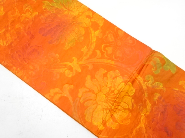 JAPANESE FUKURO OBI / WOVEN CHINESE FLOWER