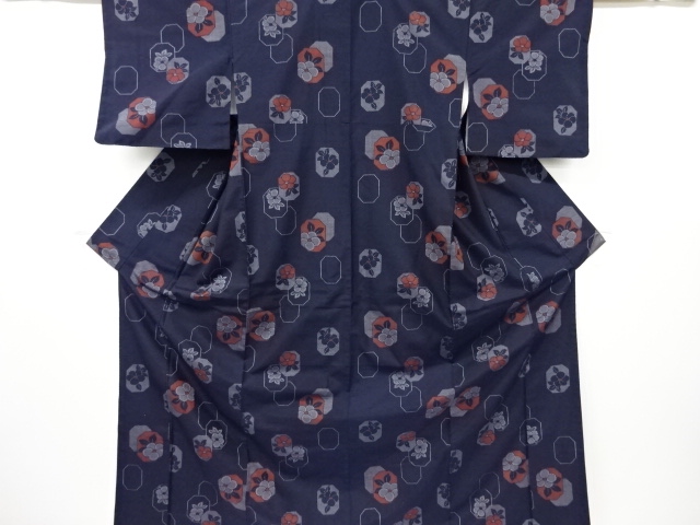 SALE!! JAPANESE KIMONO / NISHIJIN DENSHO TSUMUGI / ENSEMBLE / WOVEN FLOWER