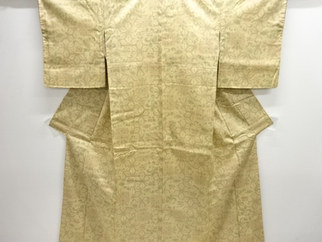 SALE!! JAPANESE KIMONO / OMESHI / NISHIJIN-ORI / WOVEN FLOWER ARABESQUE
