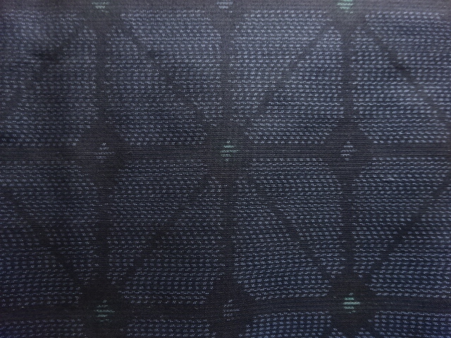 SALE!! JAPANESE KIMONO / SILK / DORO OSHIMA TSUMUGI / WOVEN ABSTRACT PATTERN