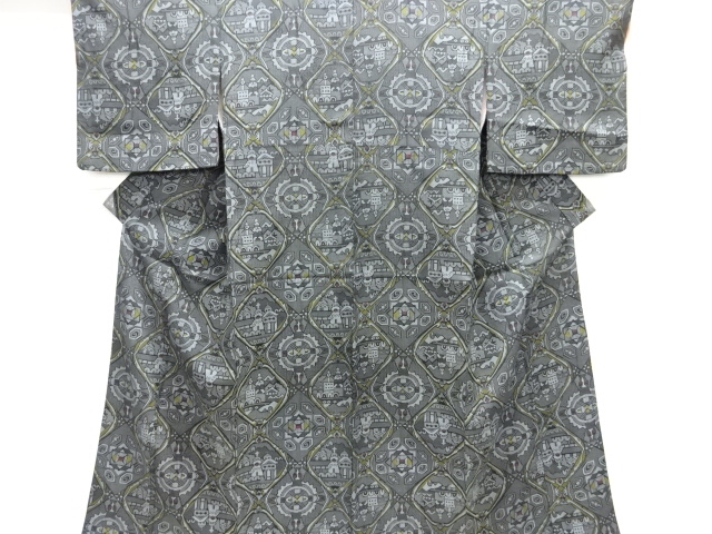 SALE!! JAPANESE KIMONO / ANTIQUE KIMONO / TAISHO ROMAN STYLE / SCENERY