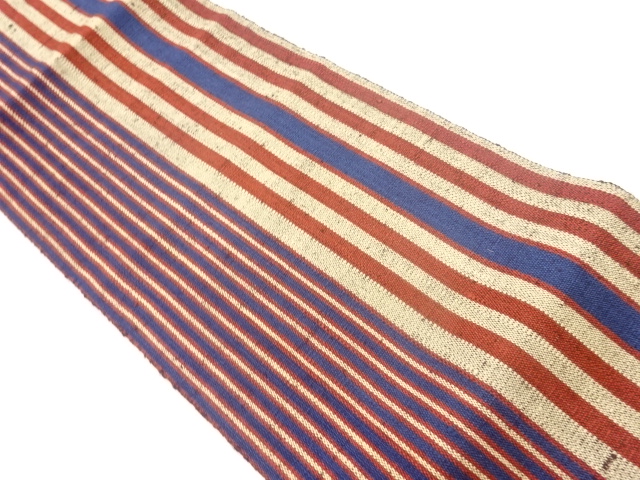 JAPANESE NAGOYA OBI / MAWATA TSUMUGI / WOVEN STRIPE