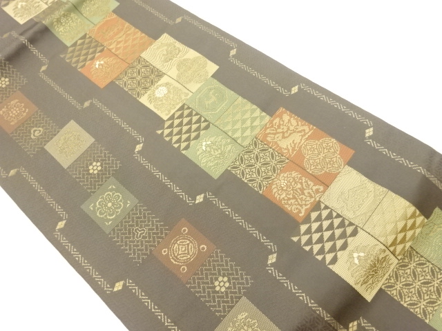 JAPANESE NAGOYA OBI / WOVEN CLASSICAL PATTERN