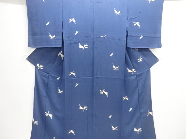 JAPANESE KIMONO / ANTIQUE HITOE KIMONO / SILK / KINSHA / ABSTRACT PATTERN